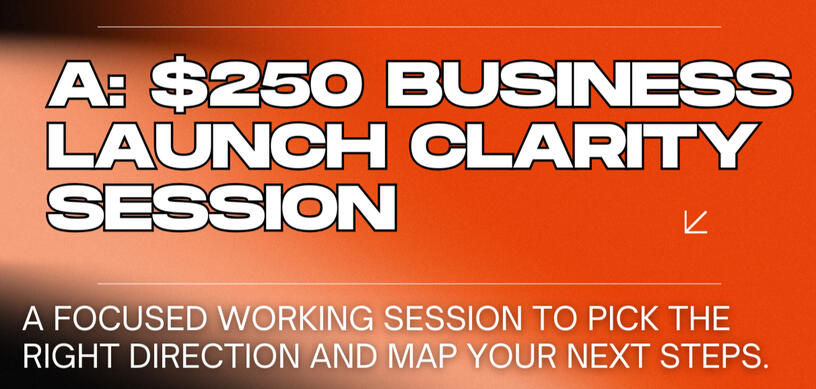 A focused working session to pick the right direction and map your next steps.